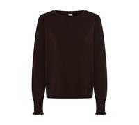 Langarmshirt BRAX "Style CAITLIN L", Damen, Gr. 36, dunkelbraun, 95% Baumwolle, 5% Elasthan, Rundhals, Shirts Langarmshirt (49449518-36) dunkelbraun