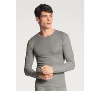 CALIDA Herren Wool & Silk Shirt Langærmet Funktionsunterwäsche, Platin Melé, 46-48 EU
