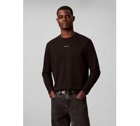 Langarmshirt CALVIN KLEIN JEANS "EASY 20S RETRO CALVIN BACK", Herren, Gr. L, schwarz, Web, Obermaterial: 100% Baumwolle, unifarben, regular fit normal, Rundhals, eingesetzt abgesteppte Kante, Shirts L