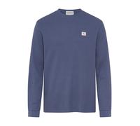 Langarmshirt CALVIN KLEIN JEANS "LS WAFFLE BADGE CREWNK TEE", Herren, Gr. M, blau nomad, Single Jersey, Obermaterial: 60% Baumwolle, 40% Polyester, klassisch normal, Rundhals, eingesetzt Rippbündchen,