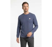 Calvin Klein Jeans Langarmshirt LS Waffle Badge Crewnk Tee - Baumwoll-Mix 60/40 Blau Nomad M