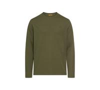 Langarmshirt CAMEL ACTIVE, Damen, Gr. M, grün (forrest grün), Obermaterial: 71% Baumwolle, 25% Polyester, 4% Elasthan, unifarben, regular fit taillenbedeckt, Rundhals, gerader Abschluss, Shirts Langar