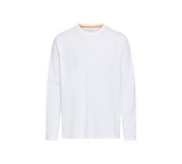 Langarmshirt CAMEL ACTIVE, Damen, Gr. XL, weiß, Jersey, Obermaterial: 71% Baumwolle, 25% Polyester, 4% Elasthan, unifarben, hüftbedeckend, Rundhals, abgesteppte Kante, Shirts Langarmshirt, Longsleeve 