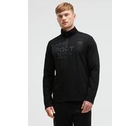 Langarmshirt CAMP DAVID, Herren, Gr. 3XL, schwarz, Material: 97% Baumwolle, 3% Elasthan, bedruckt, regular fit normal, eingesetzt gerader Abschluss, Shirts, mit Baumwolle (93873900-XXXL) schwarz