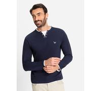 Langarmshirt CATAMARAN "Langarm-Shirt", Herren, Gr. 44/46, blau (marine, anthrazit), 100% Baumwolle, unifarben, Shirts Langarmshirt (68622538-44) marine, anthrazit