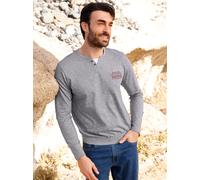 Langarmshirt CATAMARAN "Langarm-Shirt", Herren, Gr. 52/54, grau (grau, meliert), 100% Baumwolle, meliert, Shirts Langarmshirt (11114430-52) grau, meliert