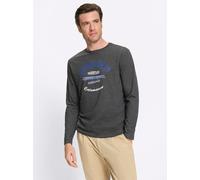 Langarmshirt CATAMARAN "Langarm-Shirt", Herren, Gr. 56/58, grau (graphit, meliert), 70% Polyester, 30% Baumwolle, bedruckt, gemustert, unifarben, Rundhals, Shirts Langarmshirt (83153550-56) graphit, m