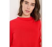 Langarmshirt CECIL, Damen, Gr. L (42), pumkin orange, Jersey, Obermaterial: 50% Baumwolle, 50% Modal, unifarben, lässig geschnitten hüftbedeckend, Rundhals, Shirts Langarmshirt, mit Stehkragen, Funnel