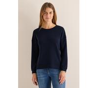 Langarmshirt CECIL, Damen, Gr. L (42), urban dunkelblau, Stoff, 47% Modal, 45% Polyester, 8% Elasthan, unifarben, normal normal, Rundhals, Bündchen, Shirts Langarmshirt, in Unifarbe (40182631-L) urban