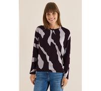 Cecil Damen Jacquard Melange Shirt in Rot, Gr: M