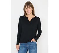 Langarmshirt CECIL, Damen, Gr. M (40), schwarz, Stoff, 50% Modal, 50% Baumwolle, unifarben, normal normal, Rundhals, abgesteppt, Shirts Langarmshirt, im soften Baumwoll-Mix (78015531-M) schwarz