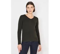 Cecil Damen V-Neck Langarmshirt in Grün, Gr: S