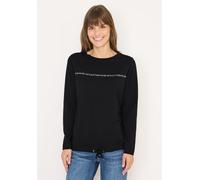 Cecil Damen Langarmshirt mit Wording in Schwarz, Gr: S