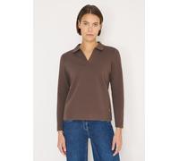 Cecil Damen Poloshirt in Unifarbe in Beige, Gr: S