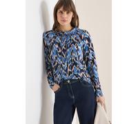 Langarmshirt CECIL, Damen, Gr. XL (44), cloud blau, Jersey, Obermaterial: 48% Baumwolle, 48% Modal, 4% Elasthan, bedruckt, bequem hüftbedeckend, Rundhals, Shirts Langarmshirt, mit grafischem Muster (6