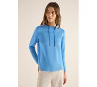 Sweatshirt CECIL, Damen, Gr. XXL (46), fountain blau, Sweatware, Obermaterial: 76% Viskose, 16% Nylon, 8% Elasthan, unifarben, lässig geschnitten hüftbedeckend, Rundhals, Bündchen, Sweatshirts Sweatsh
