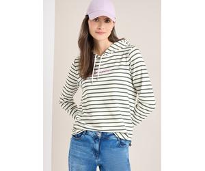 Langarmshirt CECIL, Damen, Gr. XXL (46), khaki, Web, 48% Baumwolle, 48% Modal, 4% Elasthan, gestreift, comfort fit normal, ohne Ausschnitt, abgesteppt, Shirts Langarmshirt, im soften Baumwoll-Mix (480