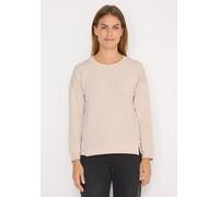 Langarmshirt CECIL, Damen, Gr. XXL (46), oat milk beige, Stoff, 47% Modal, 45% Polyester, 8% Elasthan, unifarben, normal normal, Rundhals, Bündchen, Shirts, in Unifarbe (17078548-XXL) oat milk beige