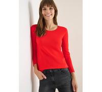 CECIL Damen 3120346 Basic Langarmshirt, Pumkin Orange, S