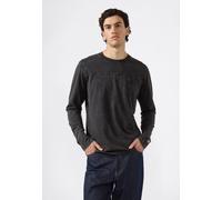 Langarmshirt CHAMPION "ICONS Wash Crewneck Long Sleeve T-Shirt", Gr. S (44/46), nbk, Obermaterial: 100% Baumwolle, Shirts Langarmshirt (40408903-S) nbk