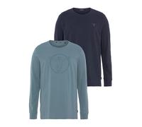 Langarmshirt CHIEMSEE, Herren, Gr. 3XL, blau (blaugrau, navy), Obermaterial: 100% Baumwolle, regular fit, Rundhals, Shirts Langarmshirt (64228012-XXXL) blaugrau, navy