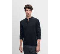 Langarmshirt CINQUE "CIBADO", Herren, Gr. S, dunkelblau, Jersey, Obermaterial: 100% Baumwolle, unifarben, slim fit normal, Rundhals, angesetztes Bündchen, Shirts Langarmshirt, Stehkragen, Slim Fit, re