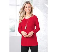 Langarmshirt CLASSIC BASICS "Shirt", Damen, Gr. 52, rot, 100% Baumwolle, unifarben, Rundhals, Shirts Langarmshirt (116007-52) rot