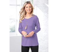 Langarmshirt CLASSIC BASICS "Shirt", Damen, Gr. 56, lila (lavendel), 100% Baumwolle, unifarben, Rundhals, Shirts Langarmshirt (53337147-56) lavendel