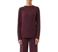 Langarmshirt COMMA, Damen, Gr. 44, schwarz berry, Single Jersey, Obermaterial: 76% Viskose, 19% Polyester, 5% Elasthan, unifarben, regular fit normal, ohne Ausschnitt, angesetztes Bündchen, Shirts Lan