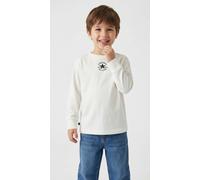 Langarmshirt CONVERSE "CNVN SUSTAINABLE CORE L/S TEE", Mädchen, Gr. 128, converse natural ivory, Obermaterial: 100% Polyester, Shirts Langarmshirt, Langarmdesign, aus Polyester, in Größe 104 (86032129