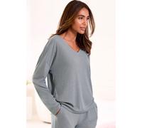 Langarmshirt VIVANCE DREAMS Gr. 40/42, grau (taubengrau) Damen Shirts (52731509-40) taubengrau