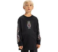 Langarmshirt DC SHOES "Burnt Out", Jungen, Gr. 14(155-164cm), schwarz, Obermaterial: 75% Walkfrottier, 25% Walkfrottier;, Shirts Langarmshirt (34993500-14) schwarz
