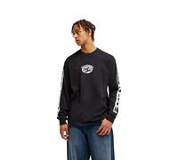 Langarmshirt DC SHOES "DC Echo", Herren, Gr. M, schwarz-weiß (schwarz), Obermaterial: 75% Baumwolle, 25% Baumwolle., Shirts Langarmshirt (51188213-M) schwarz