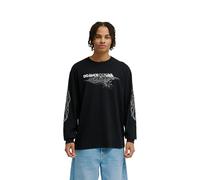 Langarmshirt DC SHOES "DC Side Flame", Herren, Gr. S, schwarz, Obermaterial: 75% Baumwolle, 25% Baumwolle., Shirts Langarmshirt (34375808-S) schwarz