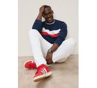 Langarmshirt DELMAO "Neue Kollektion", Herren, Gr. XL (56/58), dunkelblau, Single Jersey, Obermaterial: 100% Baumwolle, unifarben mit Farbeinsätzen, schmal, Rundhals, angesetztes Bündchen, Shirts Lang