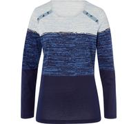 Langarmshirt eisblau-marine-bedruckt 48 Baumwolle