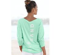 Langarmshirt ELBSAND "Raina" Gr. L (40), grün (mint) Damen Shirts Jersey mit Logoprint hinten, Longsleeve aus Baumwoll-Mix Bestseller (35864759-L)