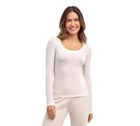 Langarmshirt FALKE "Merino", Damen, Gr. XL, weiß (off, weiß (2040)), Shirts Langarmshirt (23225314-XL) off, weiß (2040)