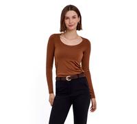 Langarmshirt FALKE "Merino", Damen, Gr. XXL, braun (cappucino (5520)), Shirts Langarmshirt (99069153-XXL) cappucino (5520)