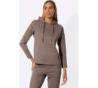 Langarmshirt FEEL GOOD "Shirt", Damen, Gr. 40/42, braun (dunkeltaupe), 100% Baumwolle, unifarben, Shirts Langarmshirt (11322315-40) dunkeltaupe