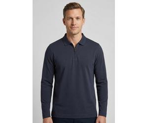 Langarmshirt FYNCH-HATTON, Herren, Gr. 4XL, navy, Web, Obermaterial: 100% Baumwolle, unifarben, normal hüftbedeckend, Rundhals, Shirts Langarmshirt, normale Passform, mit Zipper, mit Hemdkragen, hüftb