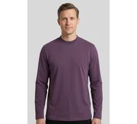 Langarmshirt FYNCH-HATTON, Herren, Gr. M, aubergine, Jersey, Obermaterial: 100% Baumwolle, unifarben, gerade hüftbedeckend, Rundhals, Shirts Langarmshirt, gerade Passform, aus Baumwolle, unifarben, mi