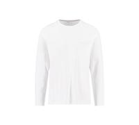 Langarmshirt FYNCH-HATTON, Herren, Gr. XL, weiß, Jersey, Obermaterial: 100% Baumwolle, unifarben, regular fit taillenbedeckt, Rundhals, gerader Abschluss, Shirts, mit Logo Stickerei (53782809-XL) weiß
