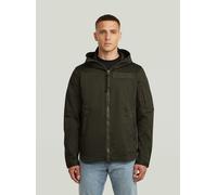 Langarmshirt G-STAR "Batt Hooded Overshirt", Damen, Gr. L, asfalt, Obermaterial: 97% Baumwolle, 3% Elasthan, Shirts Langarmshirt (83189613-L) asfalt