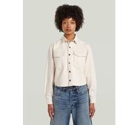 Langarmshirt G-STAR "Boxy Relaxed Hemd", Damen, Gr. S, beige (rinsed), Obermaterial: 75% Baumwolle, 25% Baumwolle, Shirts Langarmshirt (70352130-S) rinsed