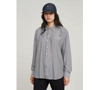 Langarmshirt G-STAR "Boyfriend Hemd", Damen, Gr. S, osaka blau bold stripe, Obermaterial: 100% Modal, Shirts Langarmshirt (18701051-S) osaka blau bold stripe