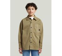 Langarmshirt G-STAR "Boys Boxy Fit Hemd", Jungen, Gr. 6, ensis grün, Obermaterial: 97% Baumwolle, 3% Elasthan, Shirts Langarmshirt (50963966-6) ensis grün