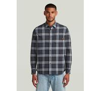 Langarmshirt G-STAR "Bristum 2.0 Slim Hemd", Herren, Gr. S, ash blau toby check, Obermaterial: 100% Baumwolle, Shirts Langarmshirt (90048730-S) ash blau toby check