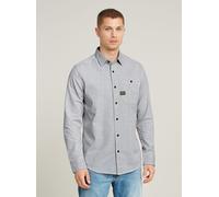 Langarmshirt G-STAR "Bristum 2.0 Slim Hemd", Herren, Gr. XS, mayfly, weiß stripe, Obermaterial: 100% Baumwolle, Shirts Langarmshirt (15384918-XS) mayfly, weiß stripe