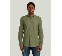Langarmshirt G-STAR "Bristum 2.0 Slim Hemd", Herren, Gr. XXL, shadow olive slub stripe, Obermaterial: 100% Baumwolle, Shirts Langarmshirt (30887902-XXL) shadow olive slub stripe